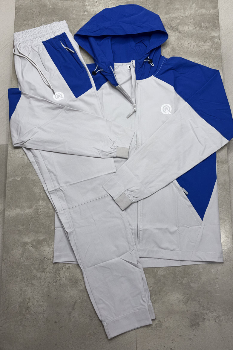 Qtek pulse tracksuit (white/blue)